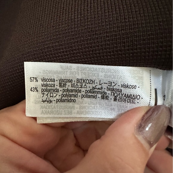 NWT Zara One Sleeve Brown Top - Large - Picture 11 of 12